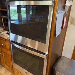 Brand new double oven GE