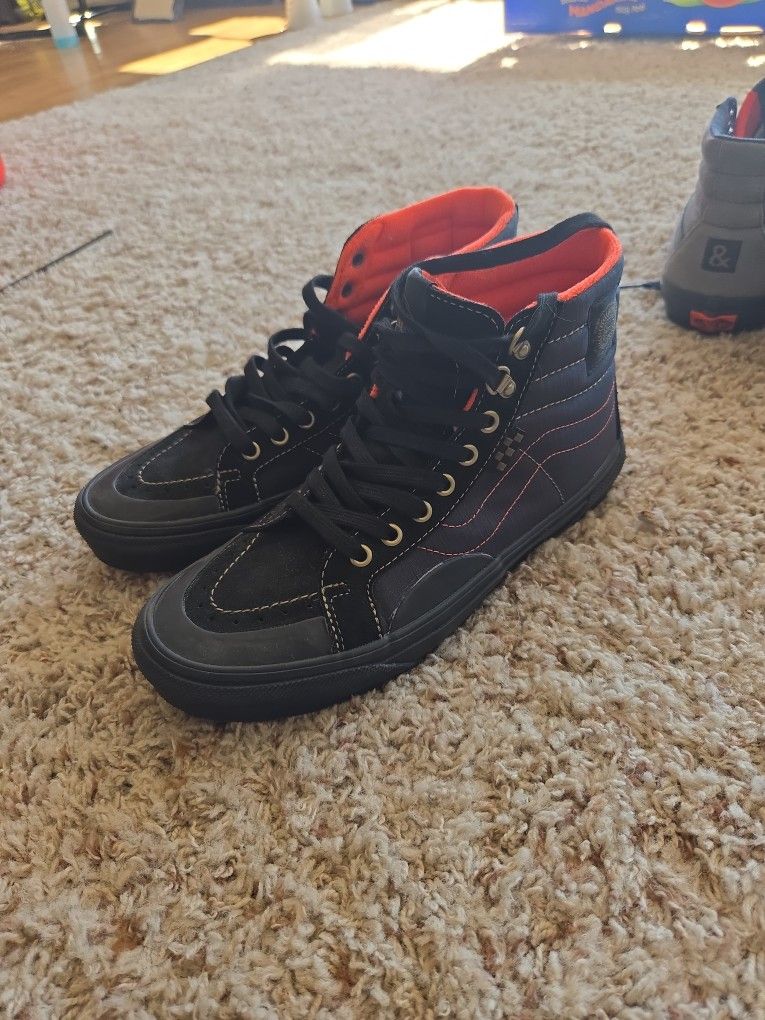 Vans X Spitfire Wheels Skate Sk8-Hi Reissue Shoe Black/Flame Men's Size 8 Woman's 9.5