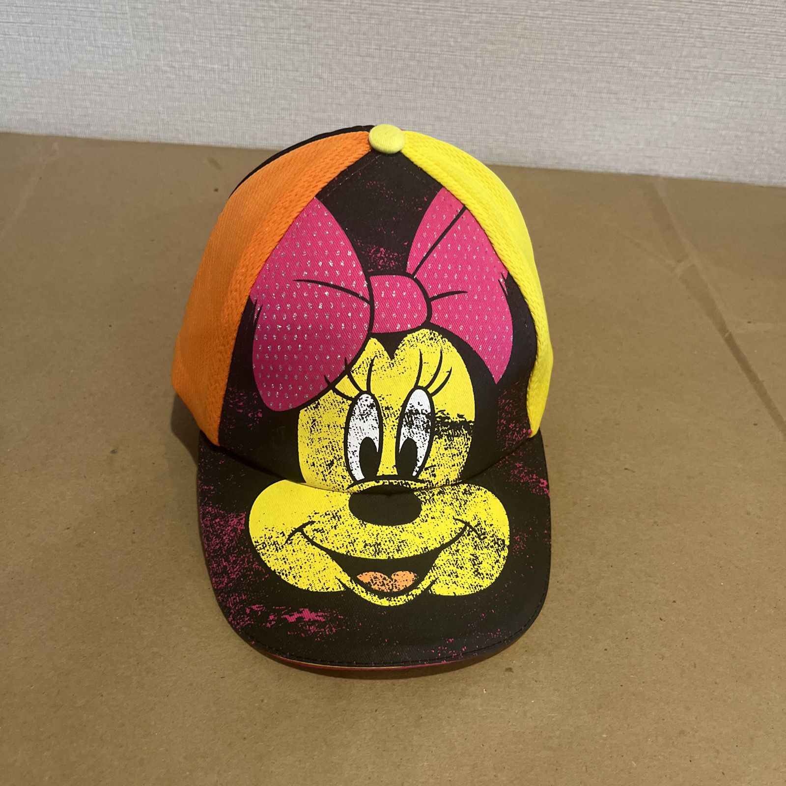 Minnie Mouse Girls Baseball Hat Pink/Yellow/Orrange/Black 100% Cotton