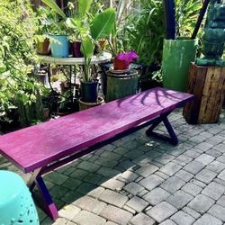 63” Outdoor Garden Patio Bench: 63"W X 15.1"D x 18"H