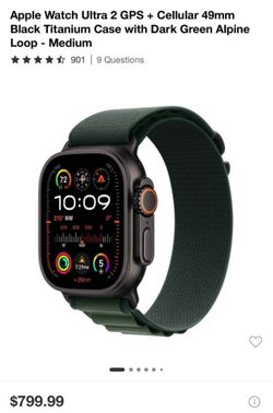 Apple Watch Ultra 2 GPS + Cellular 49mm Black Titanium Case