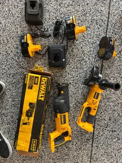 Dewalt tools reciprocating saw and angle grinder