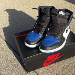 Size 10.5 high jordan 1 royal toe $70 obo