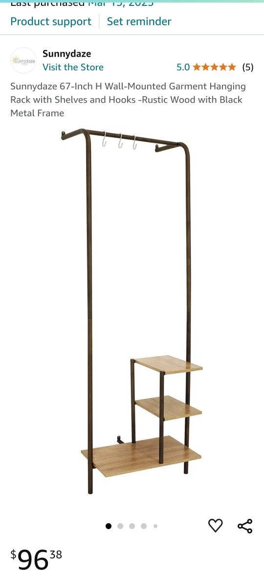 Sunnydaze Clothes Hanging Rack