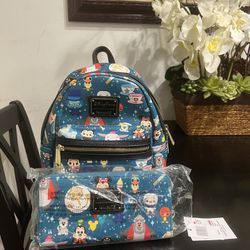 New Disney Parks Loungefly Backpack And Wallet 