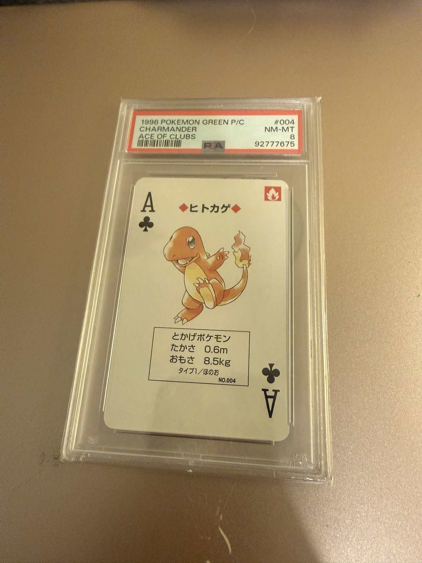 Charmander Ace Of Clubs PSA 8 Graded Trading Card