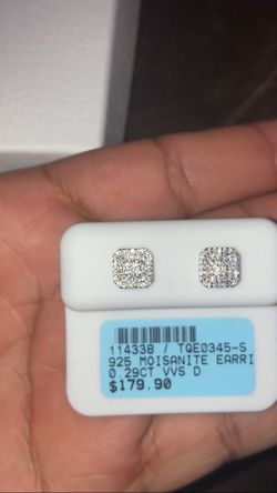 925 Silver Moissanite Earrings