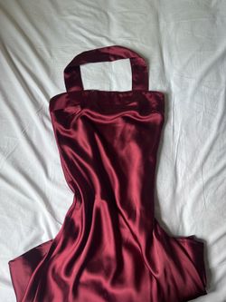 Burgundy Silk Dress