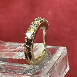 Small 14k Single Earring With Six Diamonds Total weight 0.64 grams