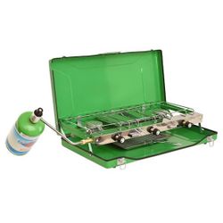 3 Burner High Output Portable Table Top Propane Camping Stove and Grill