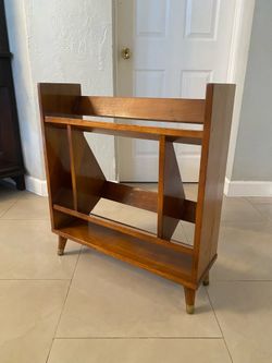 MidCentury Modern Wood Record Cabinet