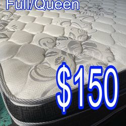 New Queen Pillow Top Mattress with Box Spring