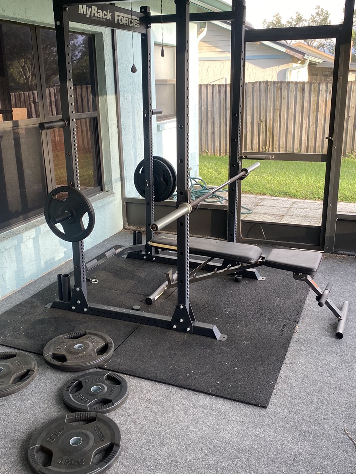 Workout Rack And Equipment 