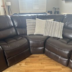 Leather Reclining Sectional