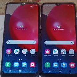 BOTH PHONES $100 FIRM***SAMSUNG GALAXY A02s 4GLTE 32GB ANDROIDS UNLOCKED FOR USA MEXICO CENTRAL & SOUTH AMERICA BELIZE AFRICA ETC TMOBILE TELCEL CLARO