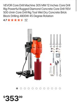  Core Drill Machine 305 MM 12 Inches Core Drill Rig 