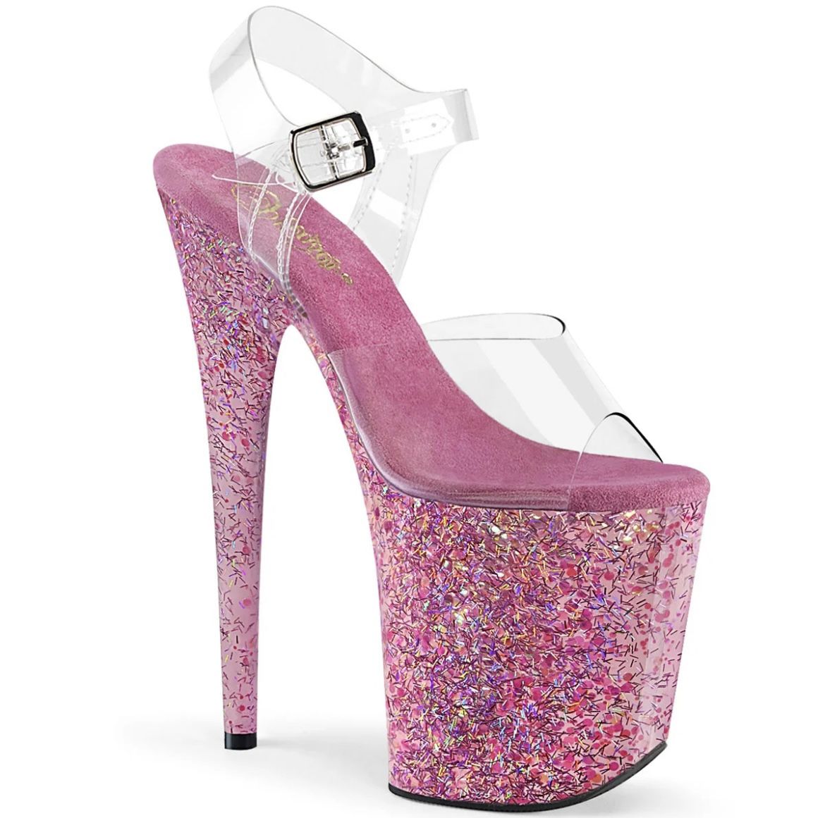 PLEASER STILETTOS PINK SIZE 7