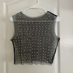 Mesh Beaded Top