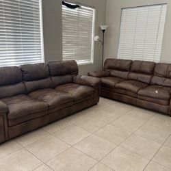 Leather Sofas - Price Includes Both 