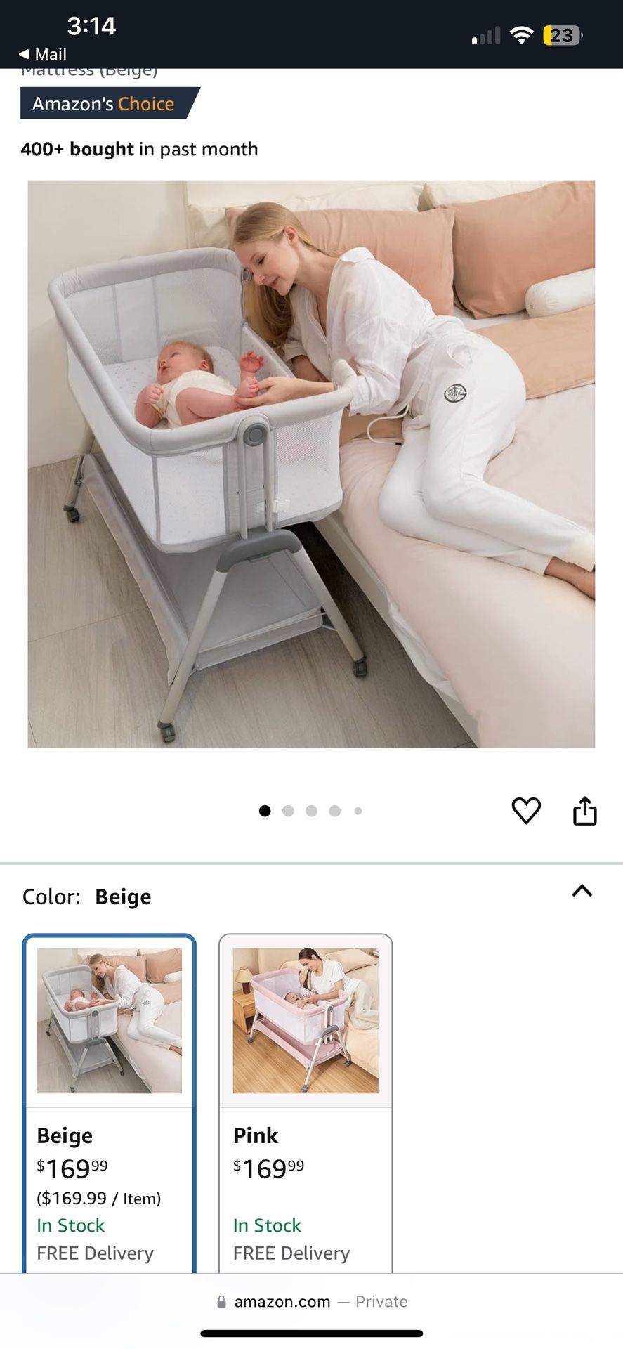 Newborn baby bassinet ANGELBLISS