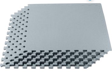 Mats 3/8" Thick Multipurpose EVA Foam Exercise Floor Mat, Interlocking Tiles, Anti-Fatigue for Home or Gym, 36 ft.² 9 tiles.