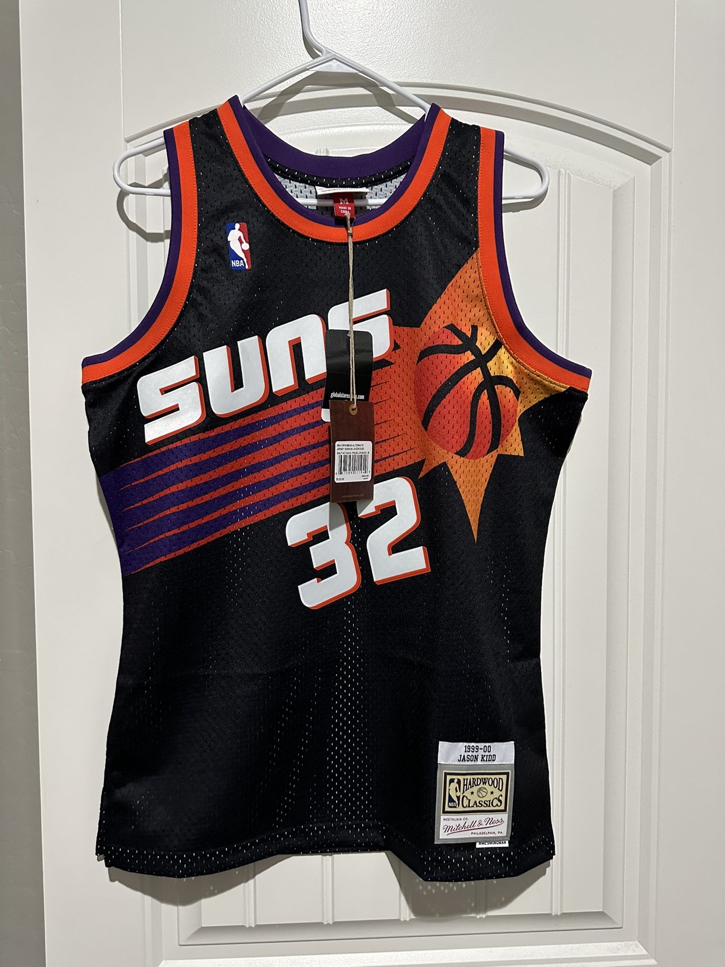 Brand New Jason Kidd Phoenix Suns Black Throwback Mitchell & Ness 1999-00 Jersey Men’s Size Medium