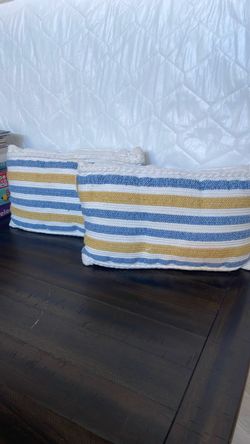 Striped Woven Throw Pillows Set of 2