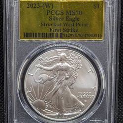 2023 W American Silver eagle PCGS MS70 Gold Label Limited Edition