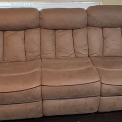Brown Sofa Reclining Set 