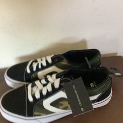 New MENS Size 8 No Boundaries Memory Foam Camo Vans Style shoes 