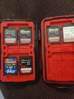 Lot of 6 SD Cards SanDisk Transcend Mixed Sizes