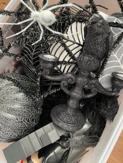 Halloween decor with storage box