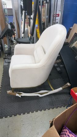 MoDRN Glam Velvet Rocking Chair W/ Lubar Pillow