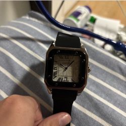 Black Cartier Watch