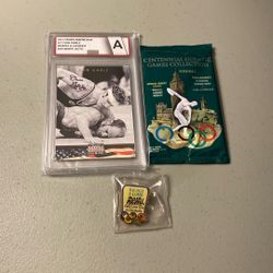 Dan Gable Authenicated Auto/Olympic Pin/Card Pack