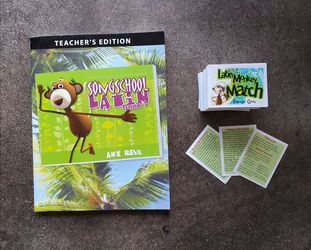 Classical Academic Press Song School Latin Book 1 Teacher's Guide, DVD, & Monkey Match Flashcards
