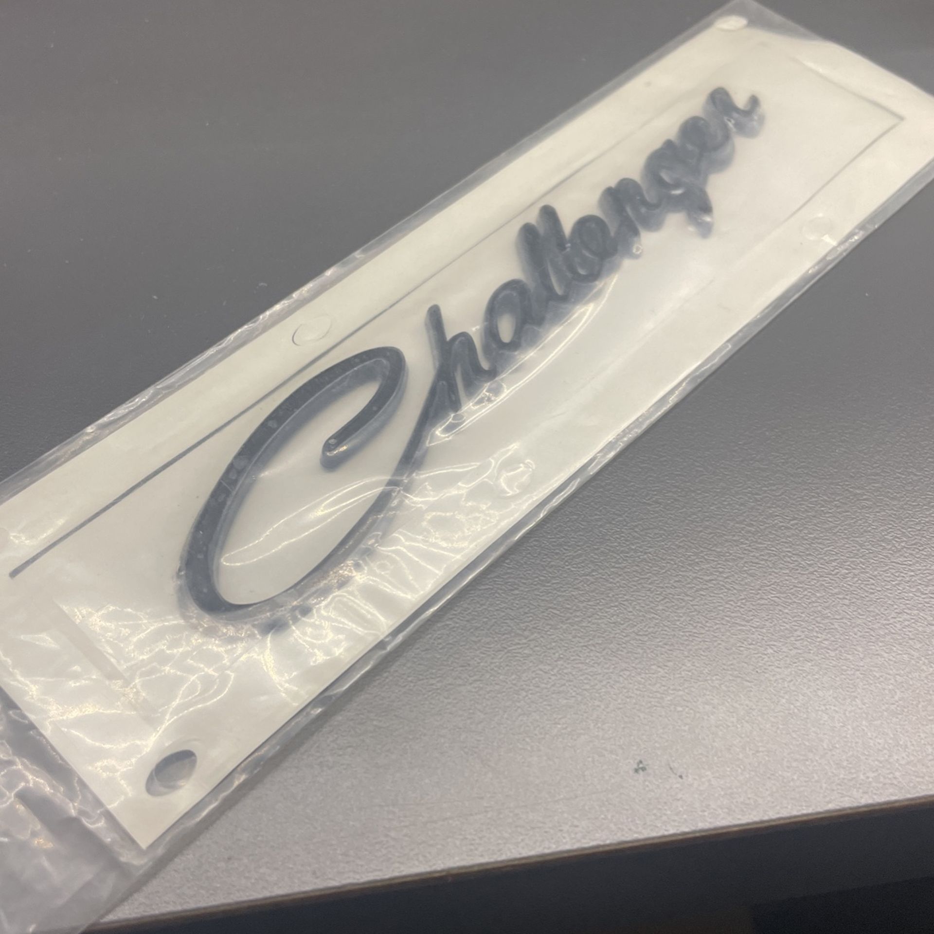 Challenger Black Emblem Cursive