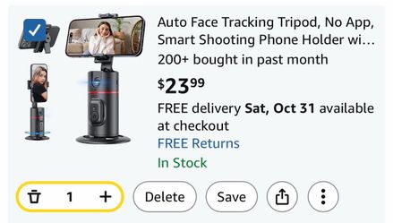 Auto Face Tracking Smart Phone Holder Tripod