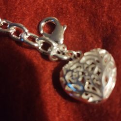 925 SS Heavy Curb Link Scroll ❤️ Bracelet