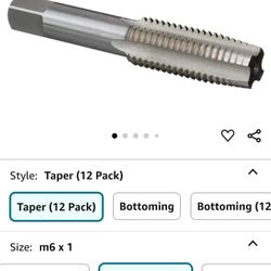Drill America m6 x 1 High Speed Steel 4 Flute Taper Tap, (Pack of 12)