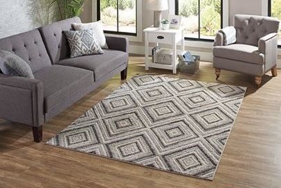 NEW - Better Homes & Gardens (5 x 7) Gray Diamond Rug