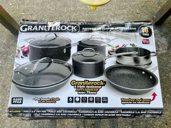 Granite rock 10 piece non stick cookware