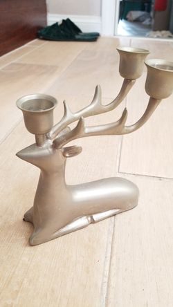 Taper candle holder, brass