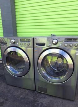 Stainless steel lg washer dryer set