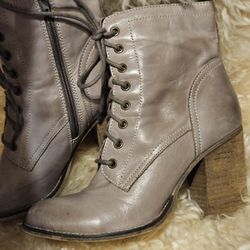 Women's Steve MADDEN leather Granny Boots Booties Size 10