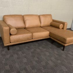 Camel Tan Sectional sofa 