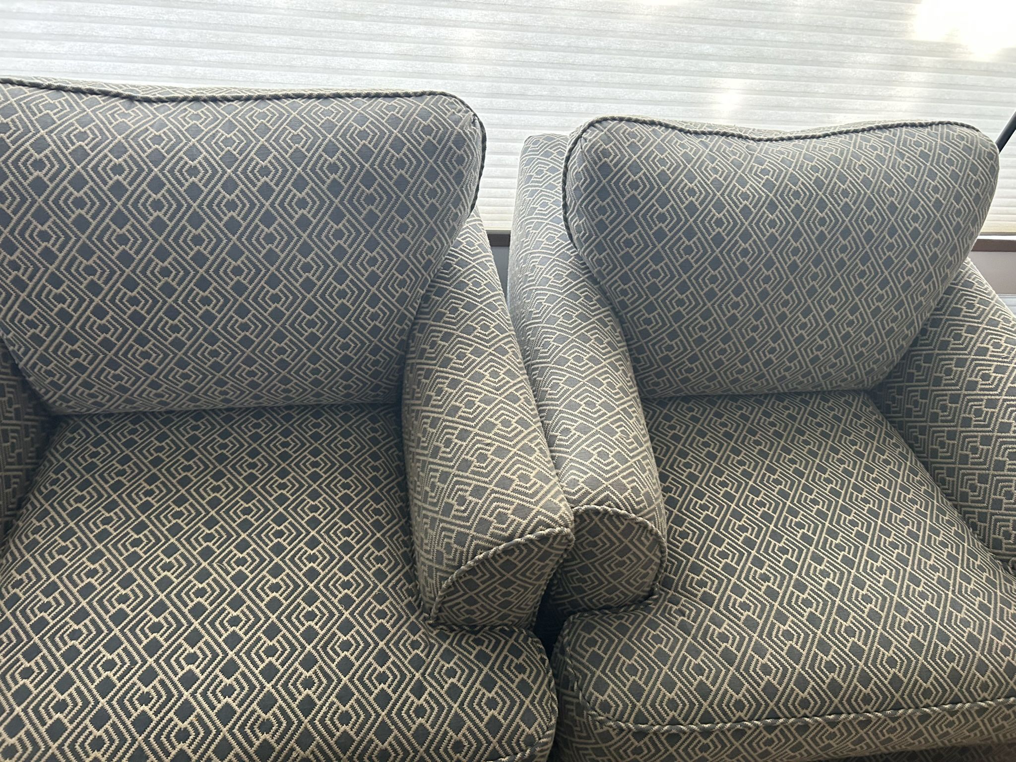 pair of upholstered accent armchairs