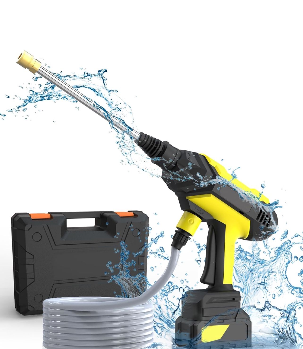 Cordless Pressure Washer, Portable Pressure Washer Battery Powered Max 692PSI, 1.2GPM with 21V 4.0Ah Rechargeable Battery, 20FT Drain Hose, Electric P