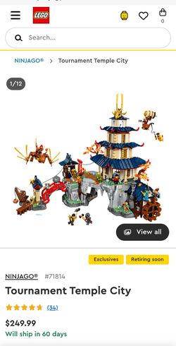Ninja tournament temple city Lego