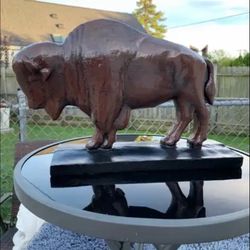 Classic Brown Buffalo Statue